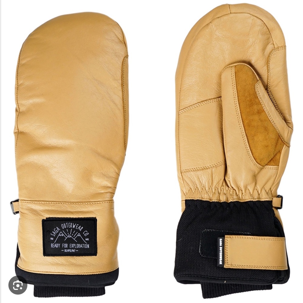 NWT Brand new Saga leather mittens in size S for skiing / snowboarding